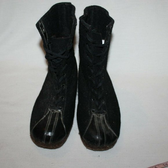 Cadillac Mens Shoes Boots Black Size 7/8?? Vintage - Picture 4 of 9